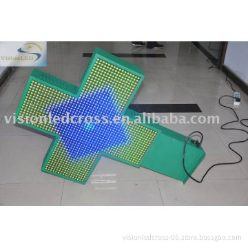 Modern led pharmacy cross display with Full Color